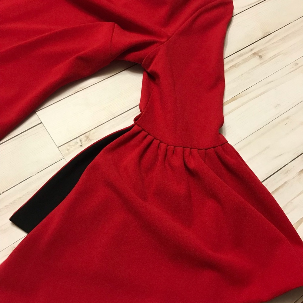 🌺Calvin Klein Red Sheath Dress & 3/4 bell sleeve. - Picture 7 of 7